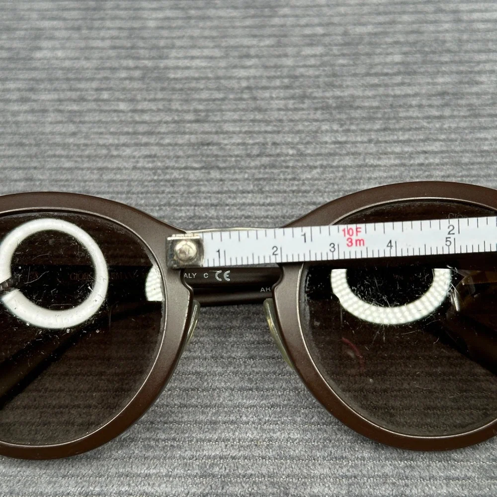 Giorgio Armani Brown Round Sunglasses AR 6009 3032/8E Made in Italy 49-23-135